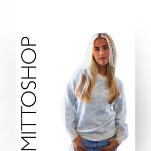 Mittoshop Light Blue and White Sweater NWT size Large